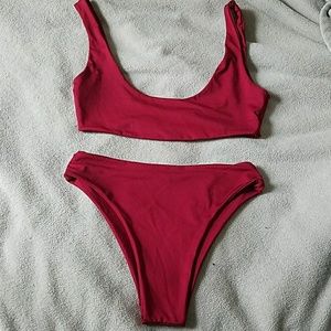 High waist, high leg bikini